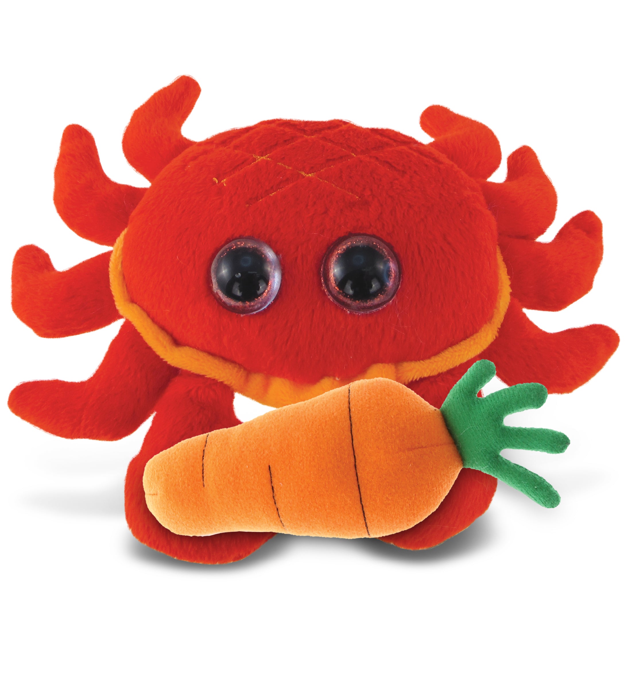 PLUSH CARROT - BIG EYE 6" PLUSH - RED CRAB