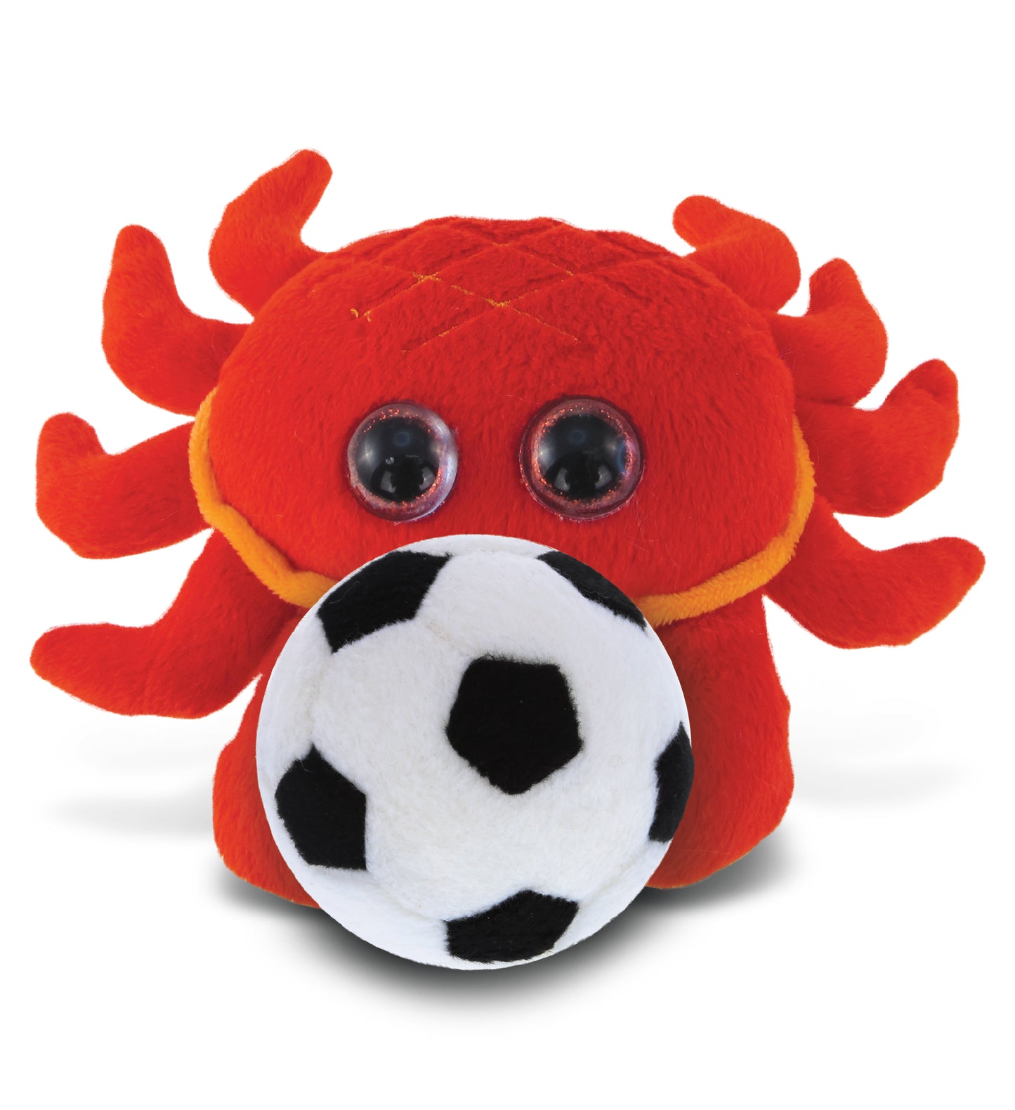 PLUSH SOCCER BALL - BIG EYE 6" PLUSH - RED CRAB