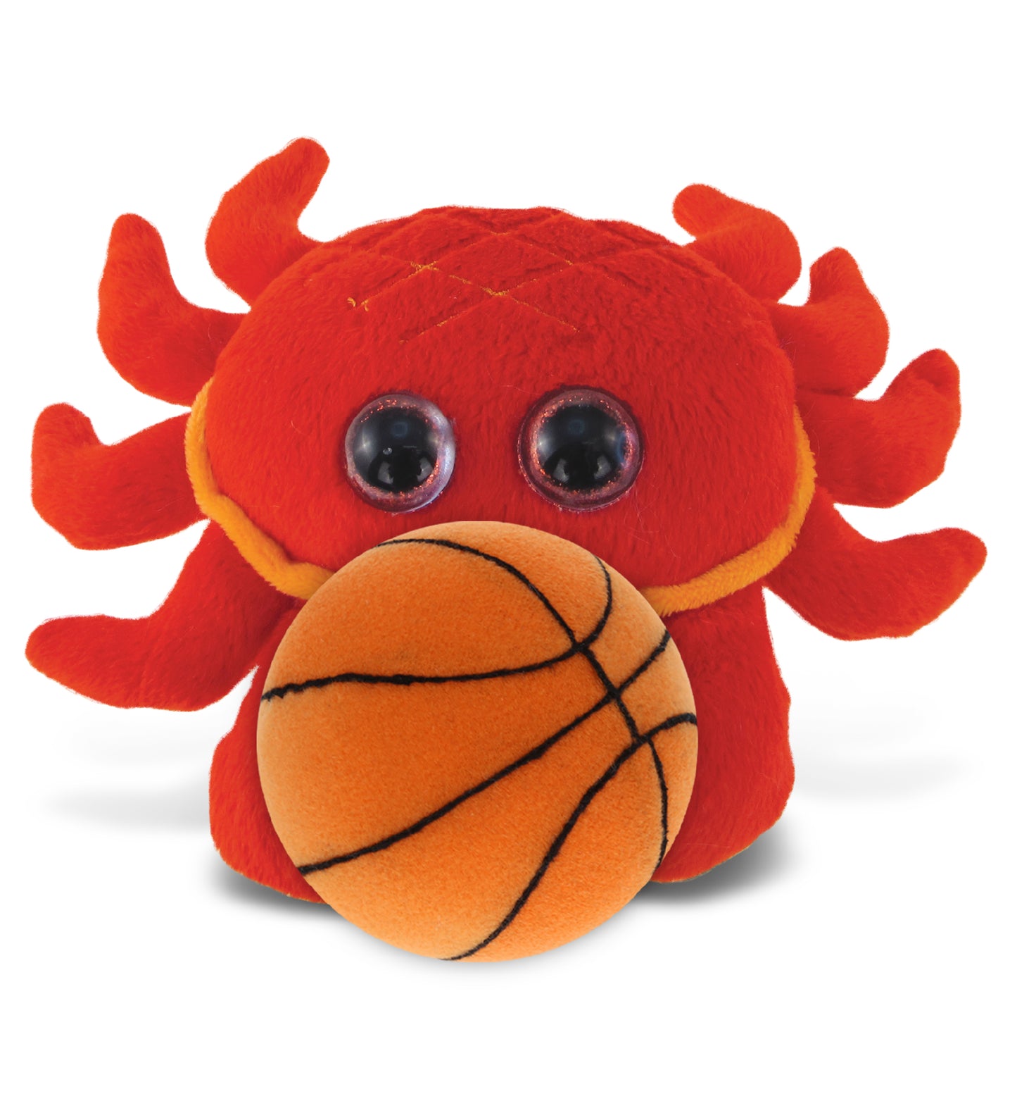 PLUSH BASKETBALL - BIG EYE 6" PLUSH - RED CRAB