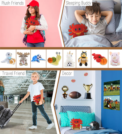 BIG EYE 6' PLUSH - RED CRAB With Football Plush