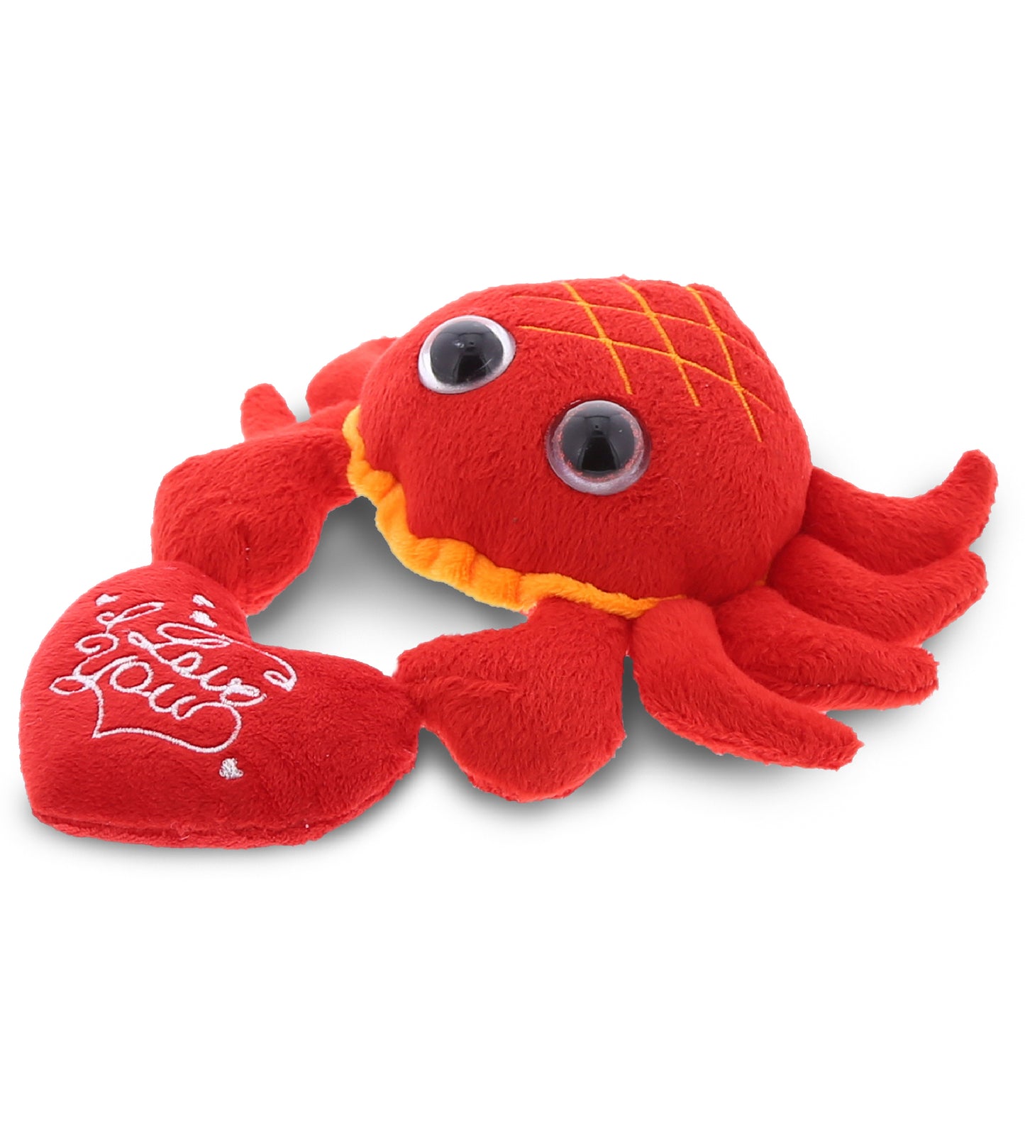 PLUSH I LOVE YOU RED HEART - BIG EYE 6" PLUSH - RED CRAB