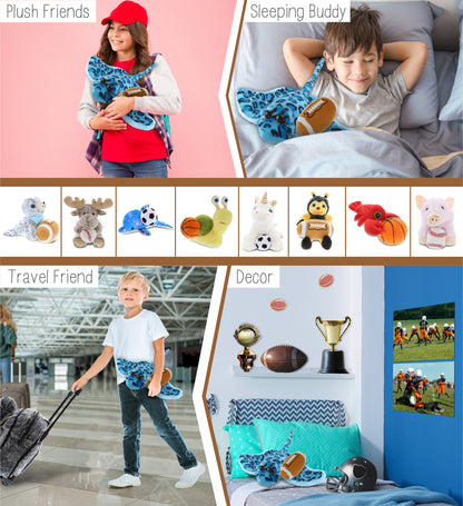 SUPER-SOFT PLUSH - BLUE STING RAY With Football Plush