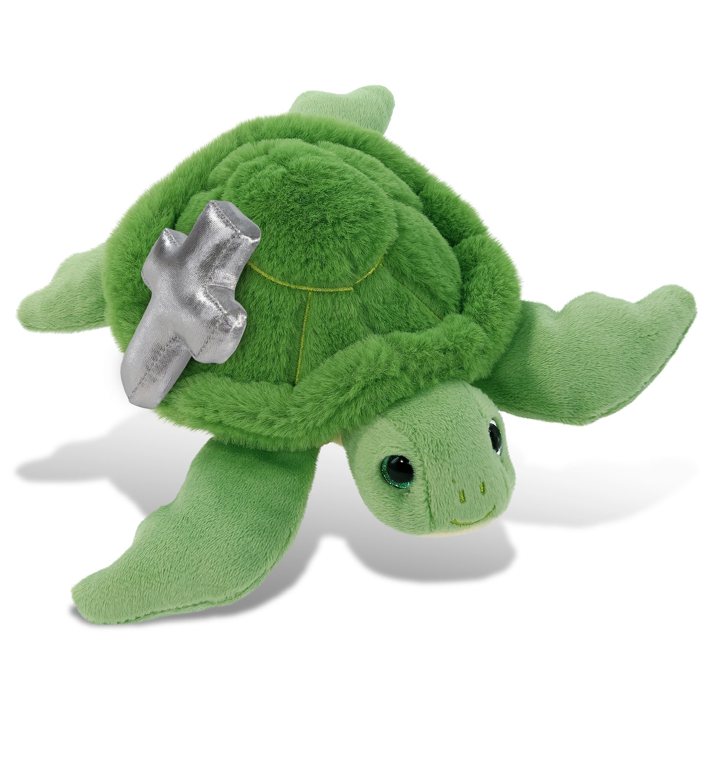 PLUSH CROSS - SUPER-SOFT PLUSH - GREEN SEA TURTLE 6.5"