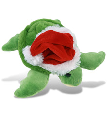 PLUSH SANTA - SUPER-SOFT PLUSH - GREEN SEA TURTLE 6.5"