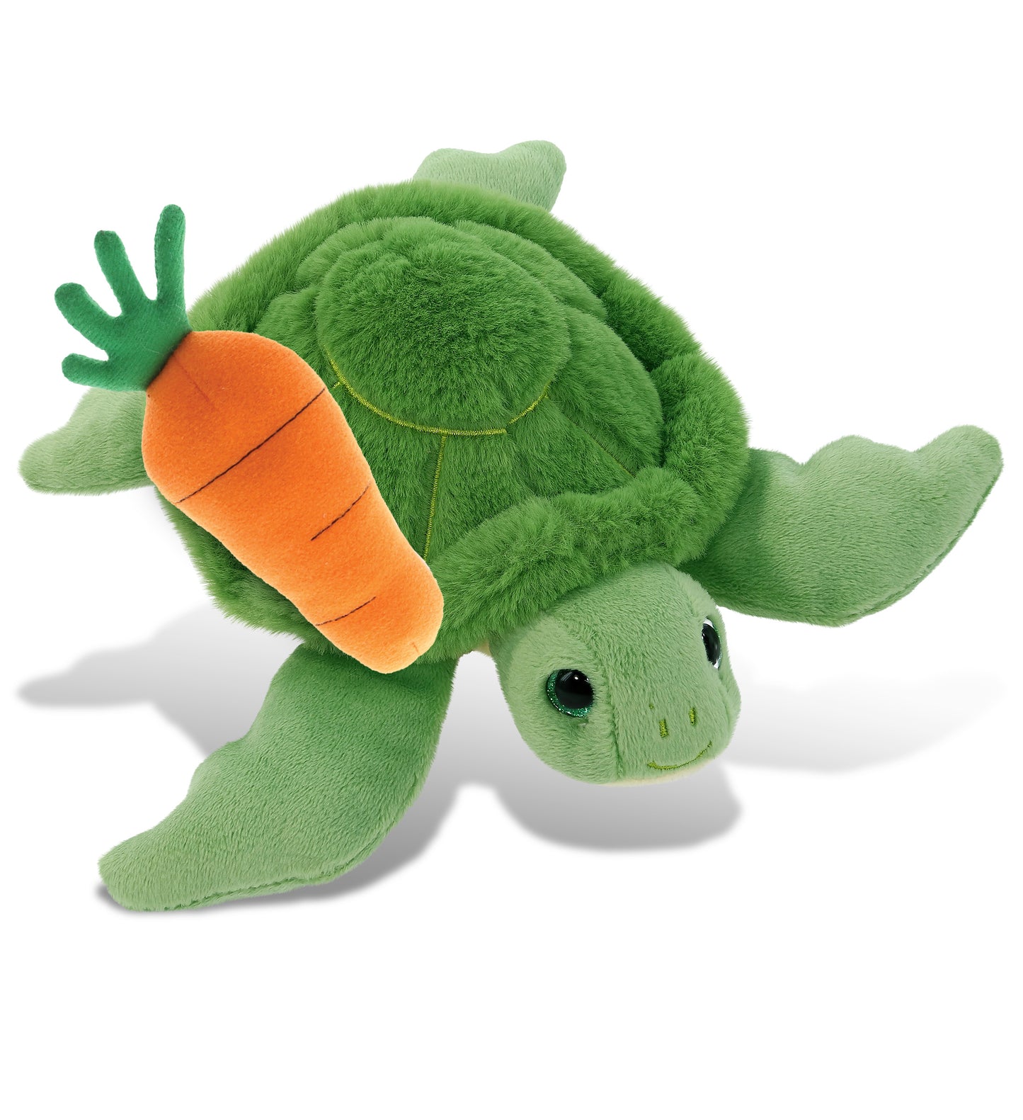 PLUSH CARROT - SUPER-SOFT PLUSH - GREEN SEA TURTLE 6.5"