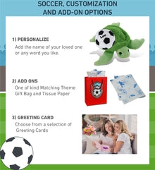 SUPER-SOFT PLUSH - GREEN SEA TURTLE 6.5" with Soccer Plush