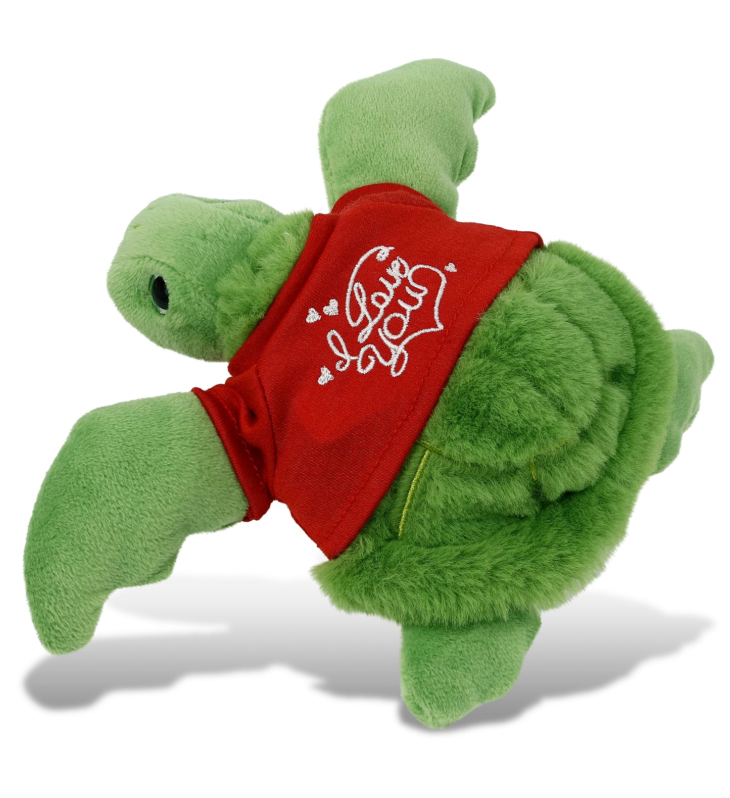 PLUSH I LOVE YOU RED SHIRT- SUPER-SOFT PLUSH - GREEN SEA TURTLE 6.5"