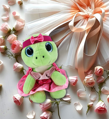 SPARKLE EYES PLUSH - SMALL GREEN SEA TURTLE Ballerina