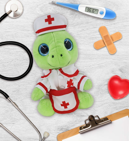 SPARKLE EYES PLUSH - SMALL GREEN SEA TURTLE NURSE DRESS UP