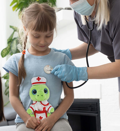 SPARKLE EYES PLUSH - SMALL GREEN SEA TURTLE NURSE DRESS UP