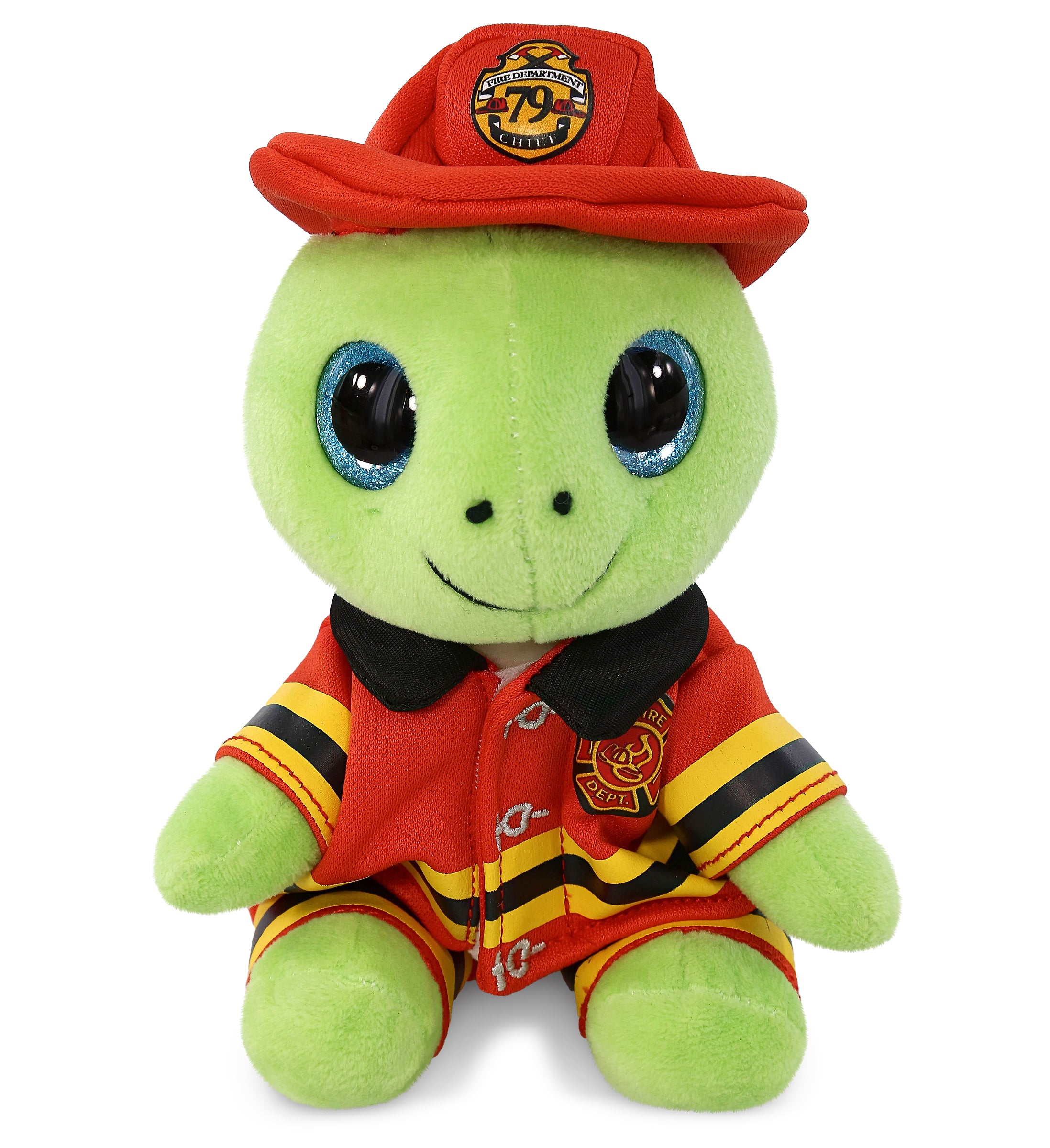 PLUSH FIREMAN - SPARKLE EYES PLUSH - SMALL GREEN SEA TURTLE