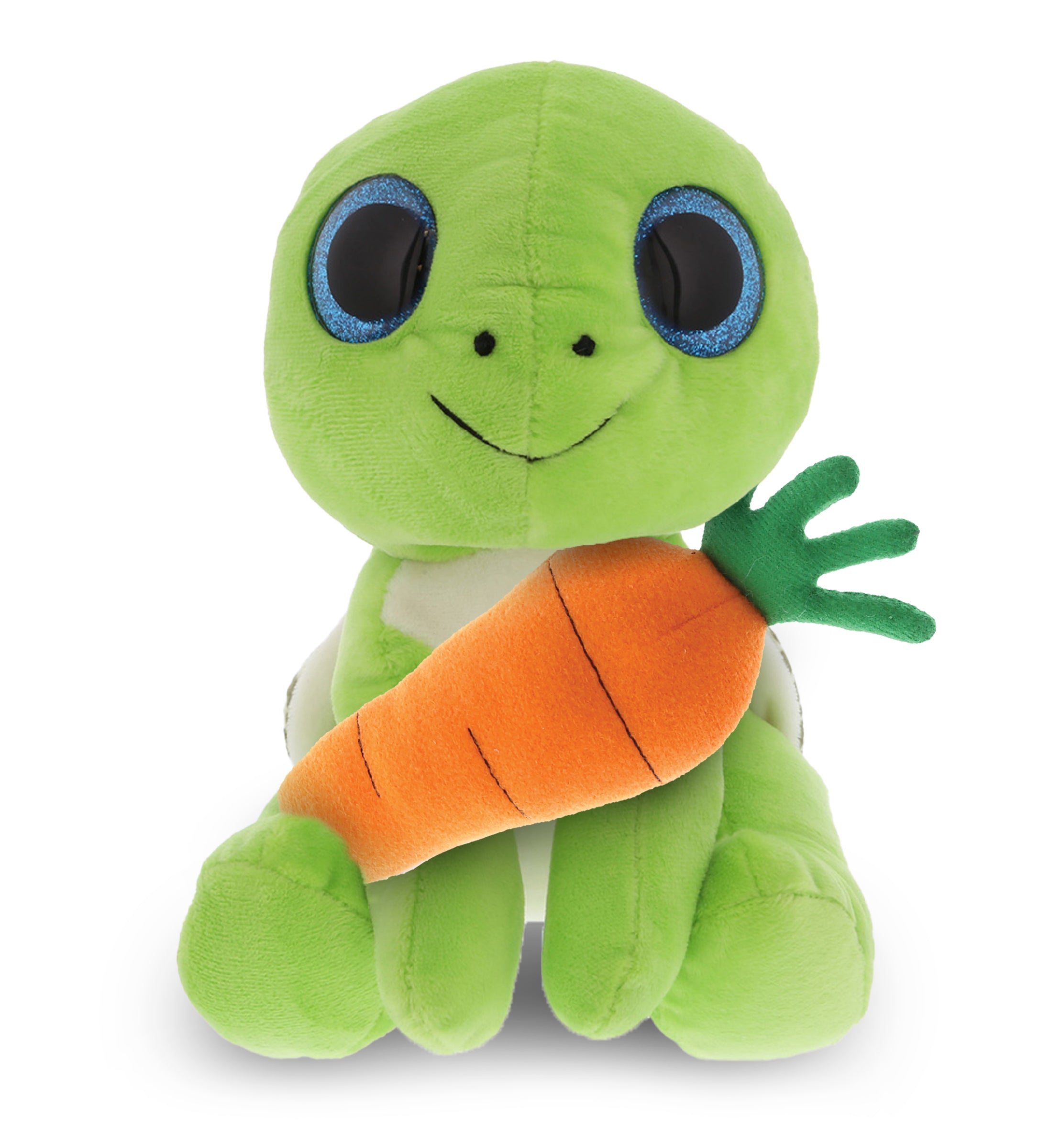 PLUSH CARROT - SPARKLE EYES PLUSH - SMALL GREEN SEA TURTLE