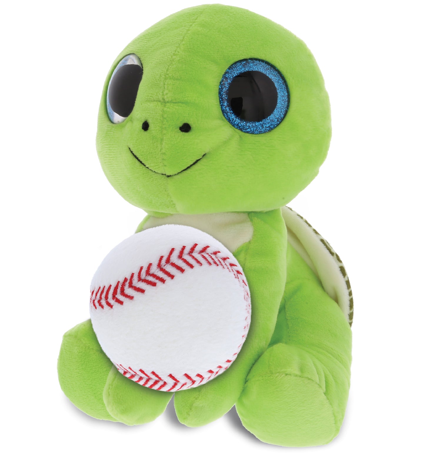 PLUSH BASEBALL - SPARKLE EYES PLUSH - SMALL GREEN SEA TURTLE
