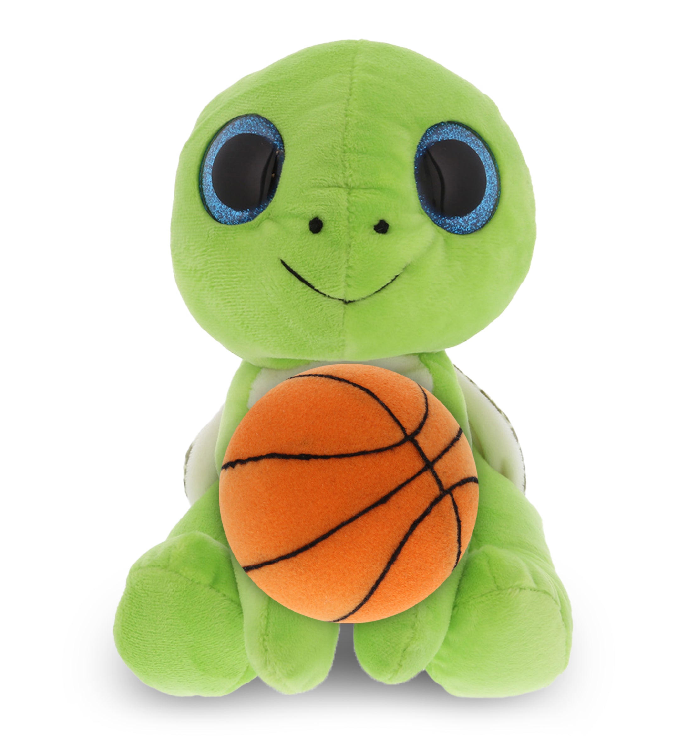 PLUSH BASKETBALL - SPARKLE EYES PLUSH - SMALL GREEN SEA TURTLE