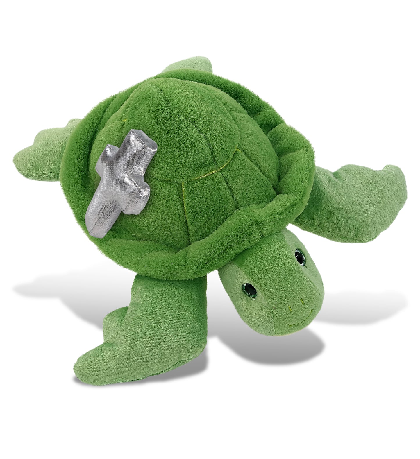 PLUSH CROSS - SUPER-SOFT PLUSH - GREEN SEA TURTLE 13"