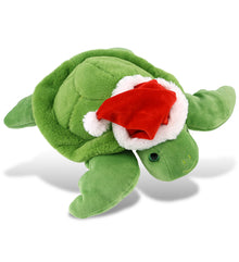 PLUSH SANTA - SUPER-SOFT PLUSH - GREEN SEA TURTLE 13"
