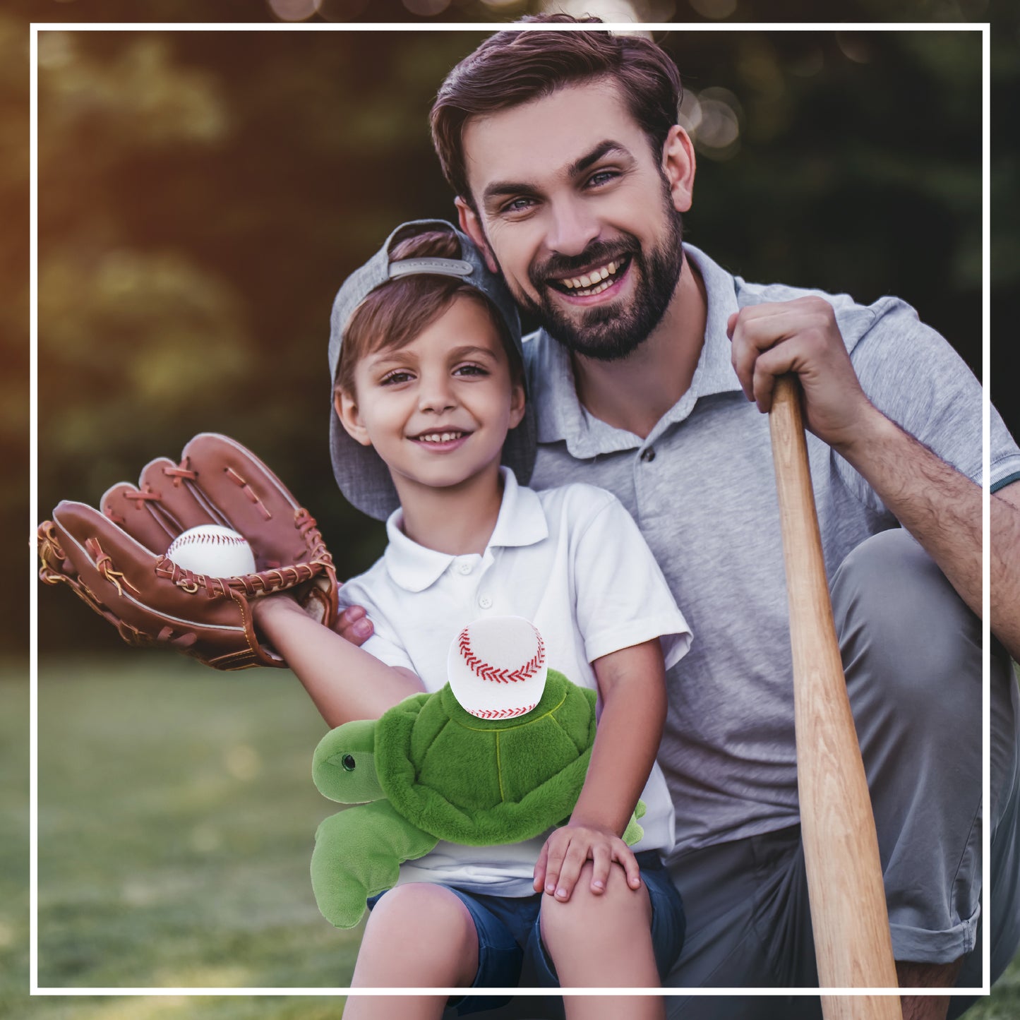 SUPER-SOFT PLUSH - GREEN SEA TURTLE 13" with Baseball Plush
