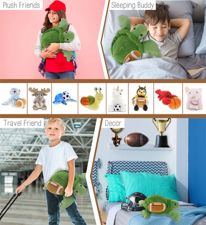 SUPER-SOFT PLUSH - GREEN SEA TURTLE 13" with Football Plush