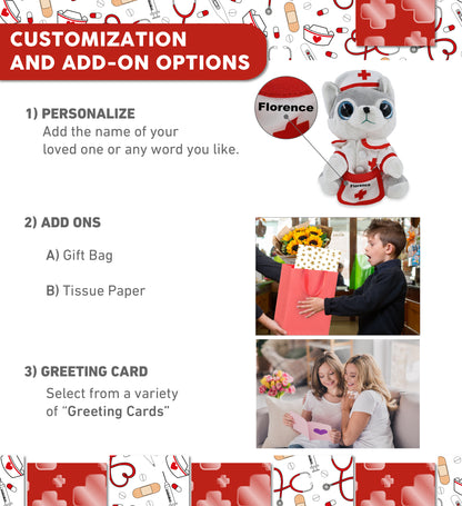 SPARKLE EYES PLUSH - SMALL WOLF NURSE