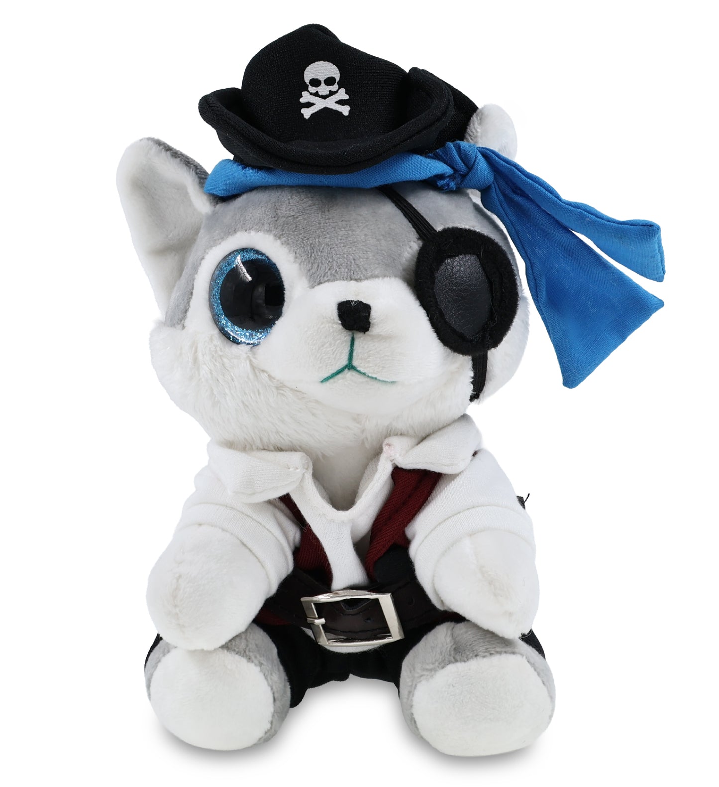 SPARKLE EYES PLUSH - SMALL WOLF PIRATE DRESS UP