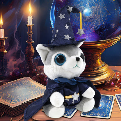 SPARKLE EYES PLUSH - SMALL WOLF WIZARD