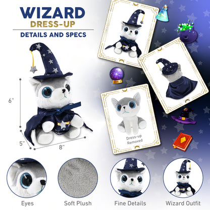 SPARKLE EYES PLUSH - SMALL WOLF WIZARD