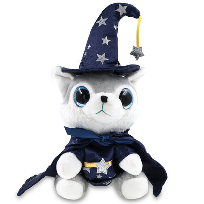 SPARKLE EYES PLUSH - SMALL WOLF WIZARD