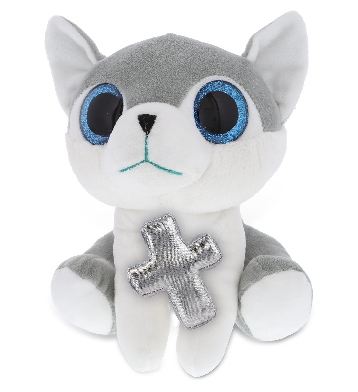 PLUSH CROSS - SPARKLE EYES PLUSH - SMALL WOLF