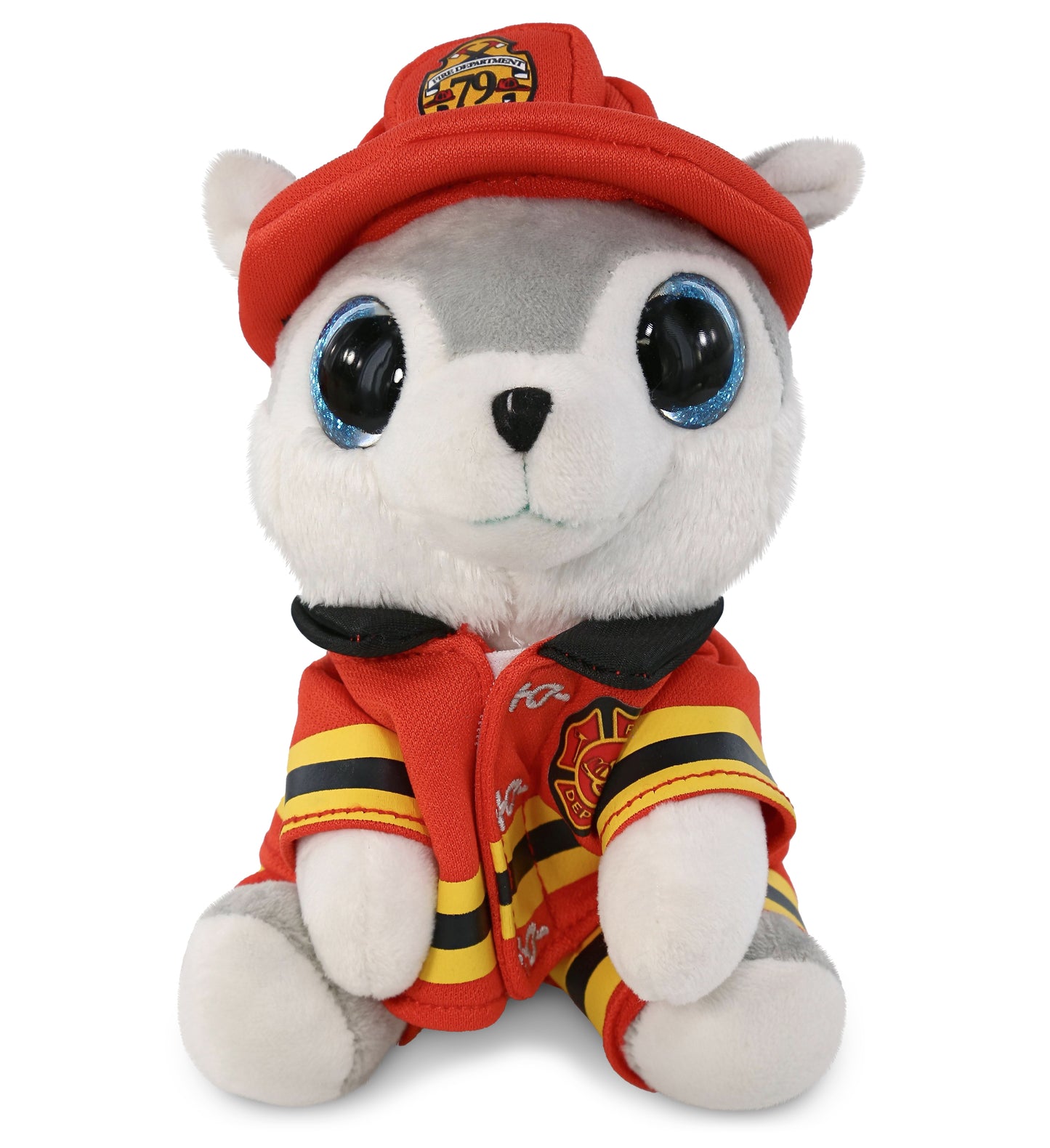 PLUSH FIREMAN - SPARKLE EYES PLUSH - SMALL WOLF