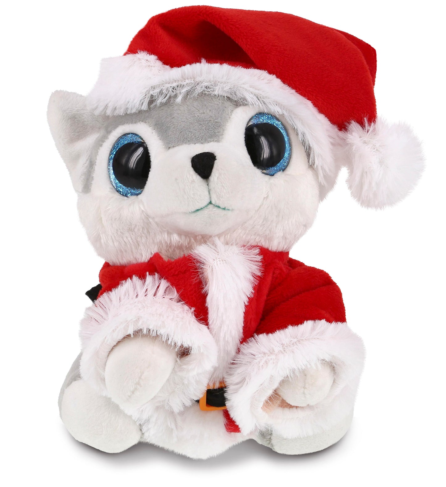 PLUSH SANTA - SPARKLE EYES PLUSH - SMALL WOLF