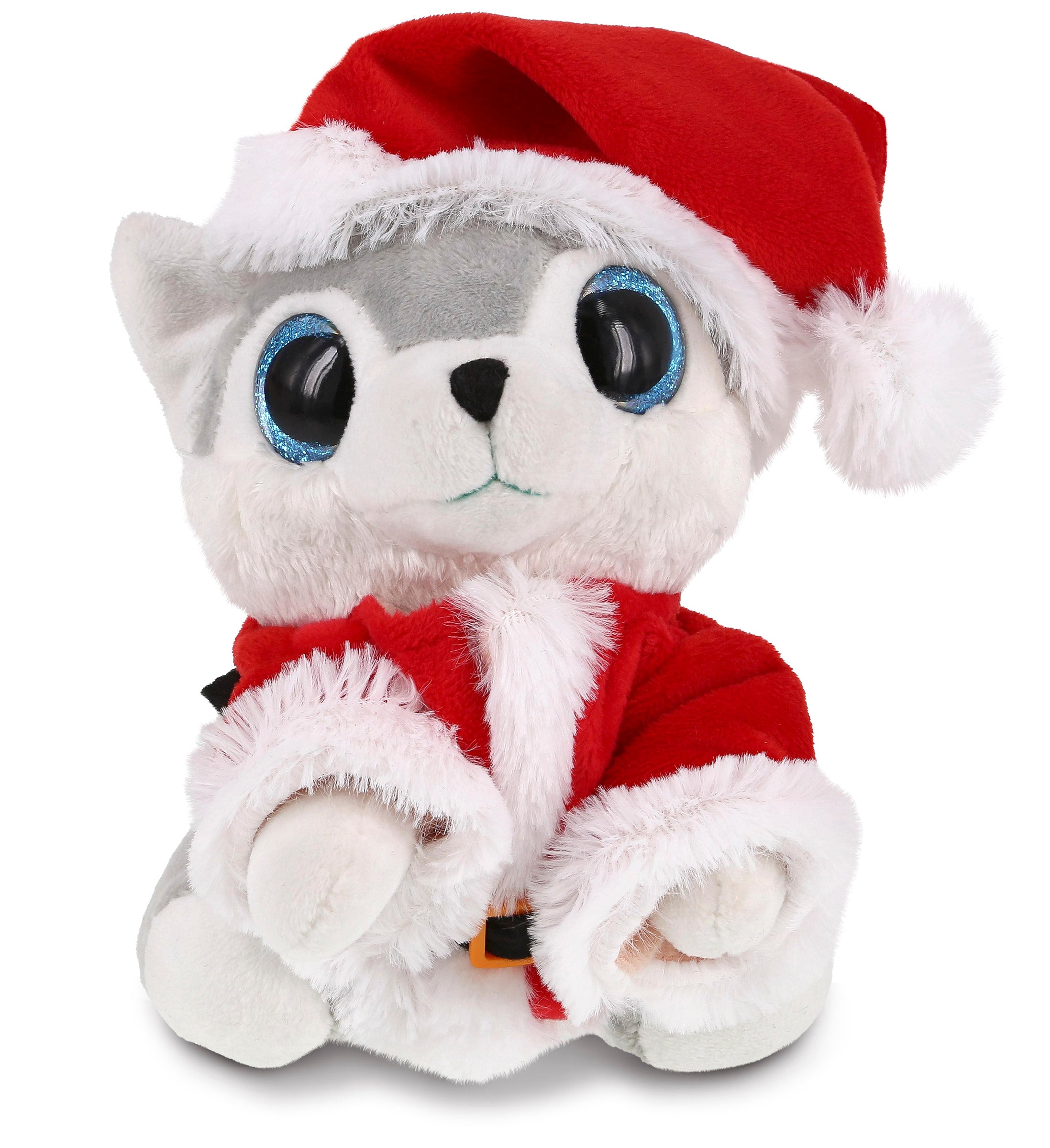 PLUSH SANTA - SPARKLE EYES PLUSH - SMALL WOLF