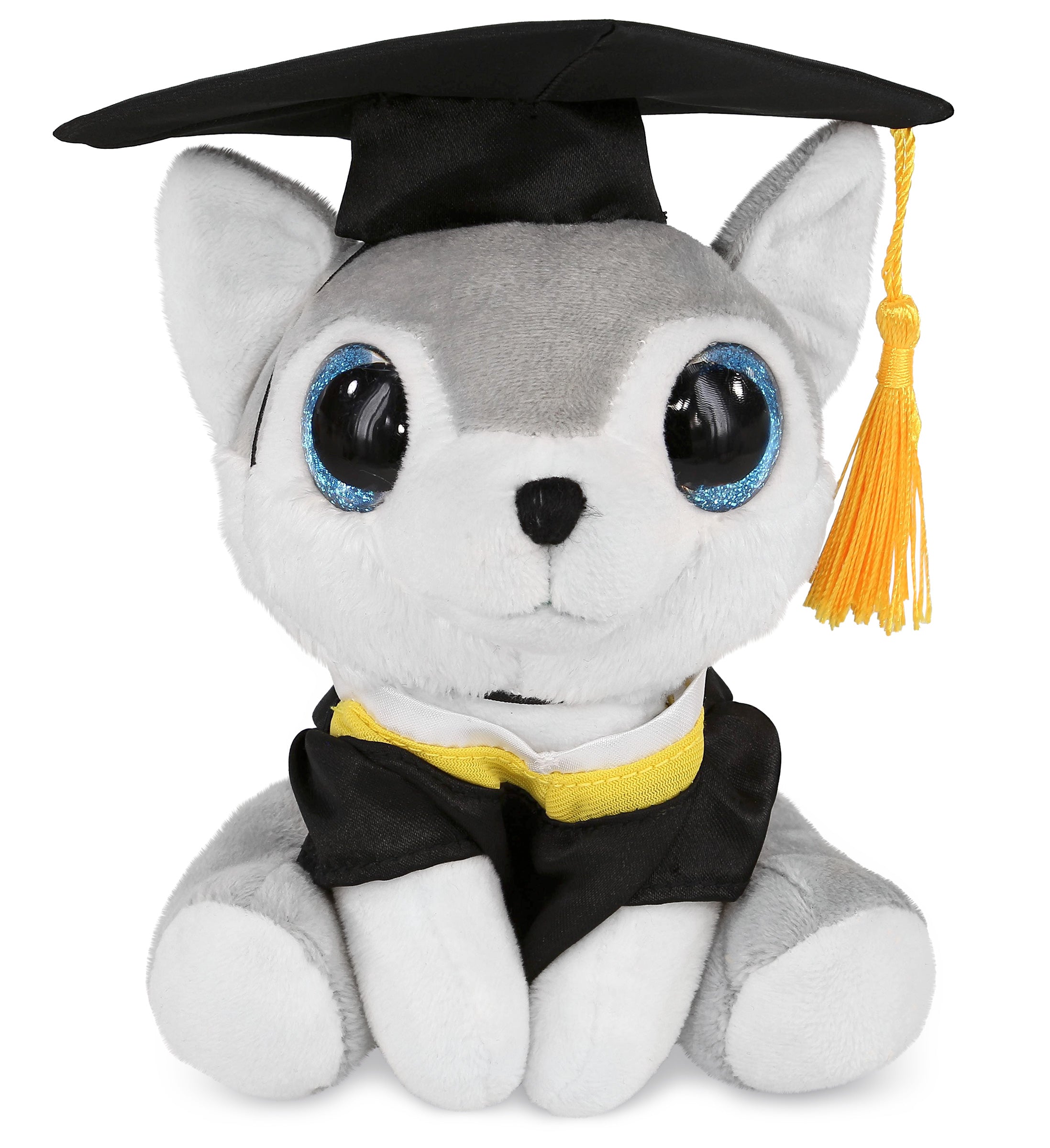PLUSH GRADUATION - SPARKLE EYES PLUSH - SMALL WOLF
