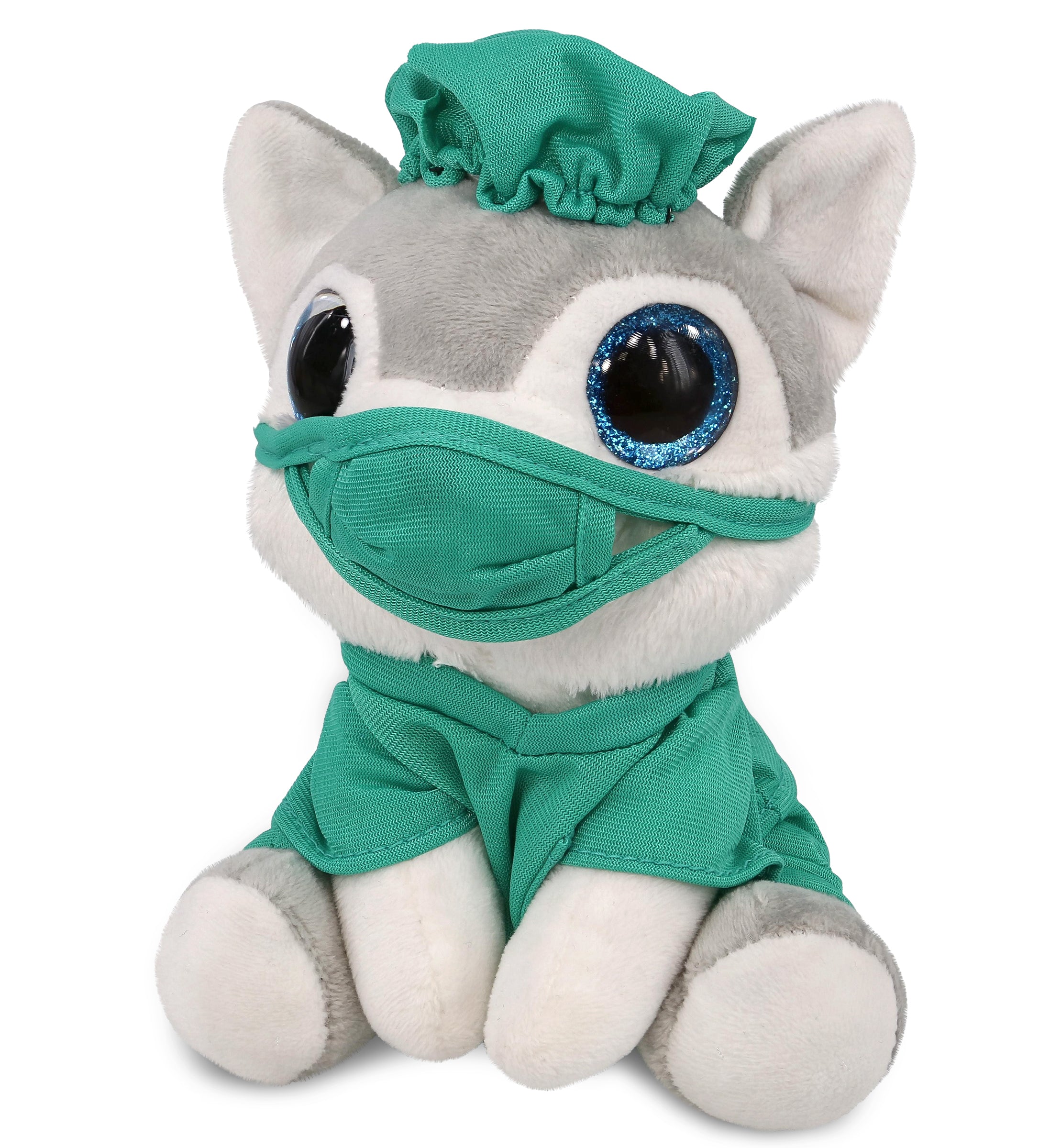 PLUSH DOCTOR - SPARKLE EYES PLUSH - SMALL WOLF