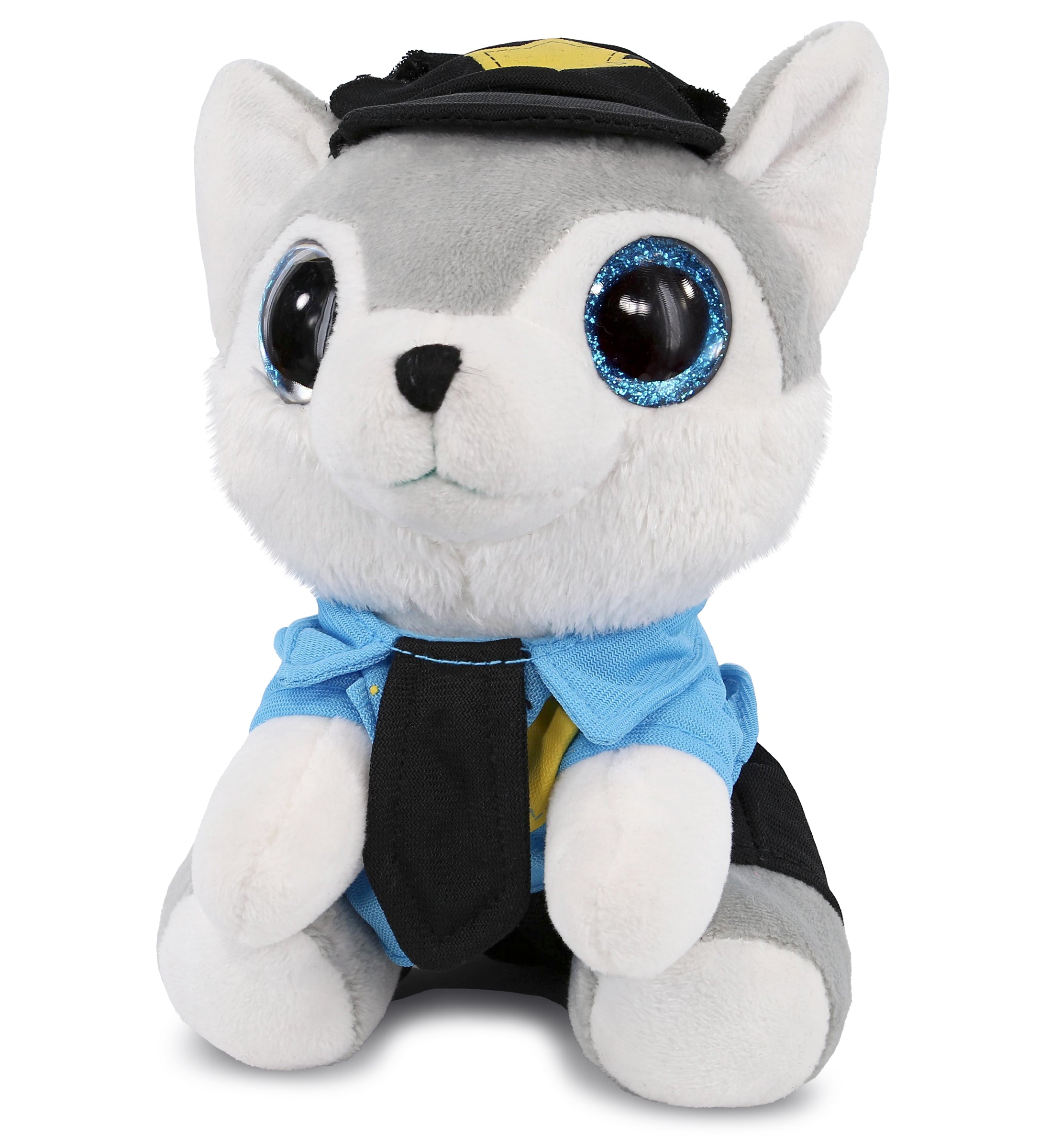 PLUSH POLICE - SPARKLE EYES PLUSH - SMALL WOLF