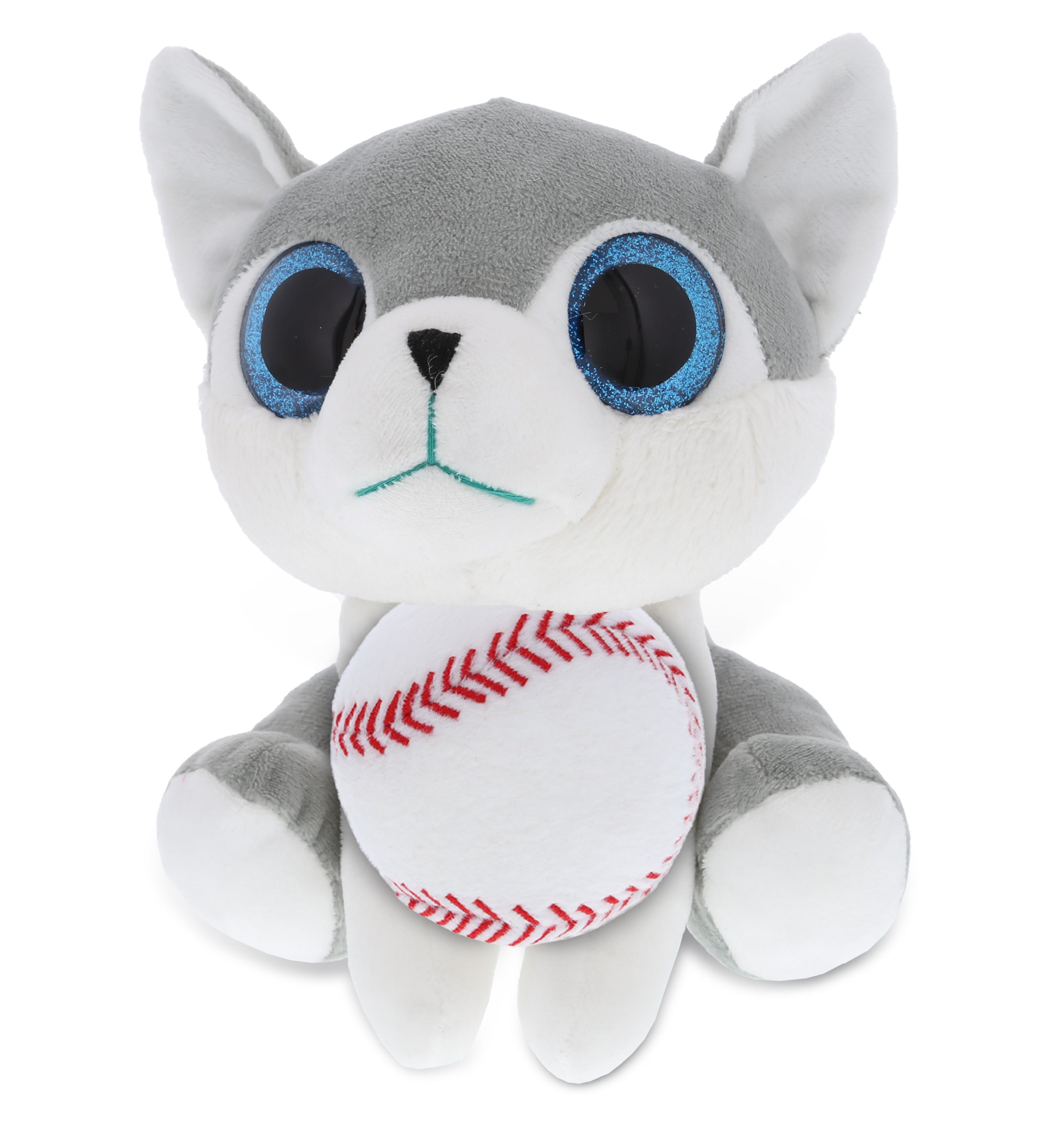 PLUSH BASEBALL - SPARKLE EYES PLUSH - SMALL WOLF