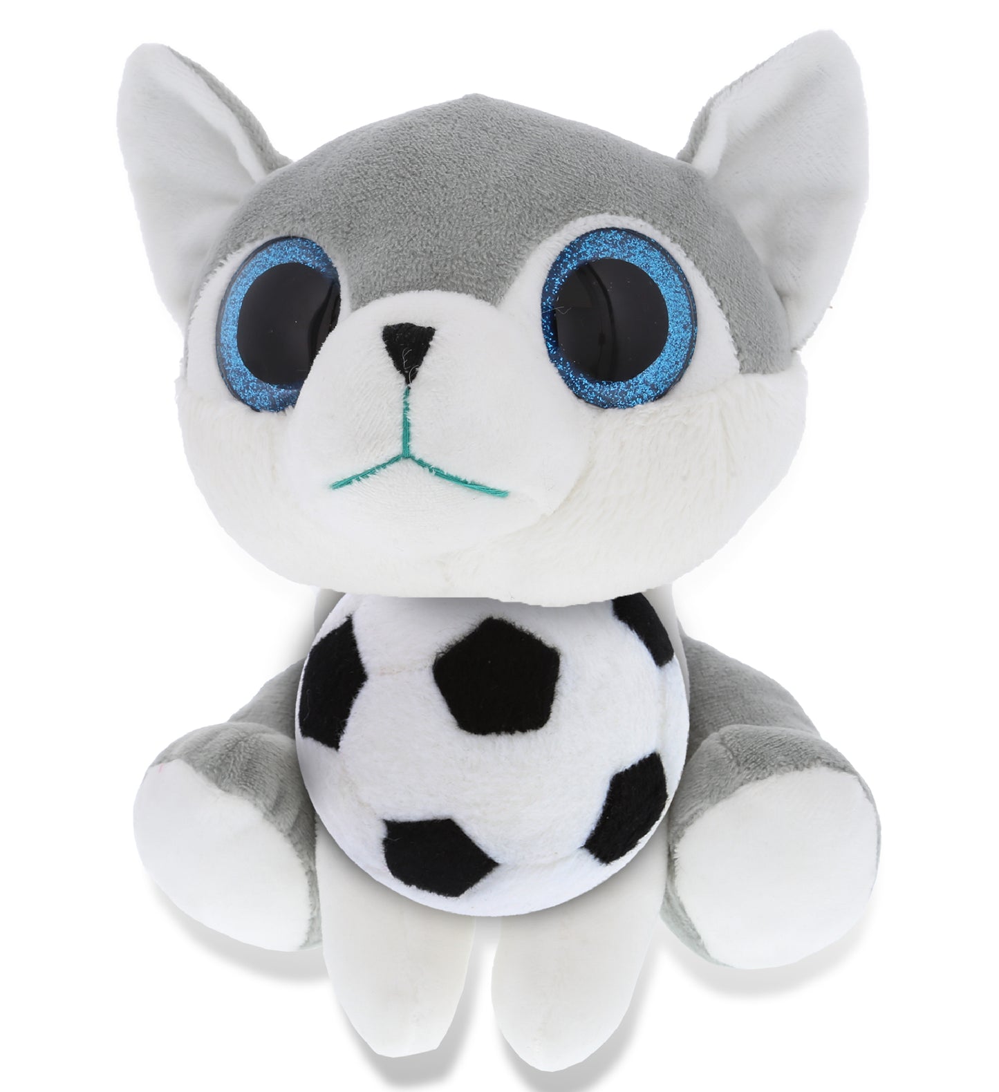 PLUSH SOCCER BALL - SPARKLE EYES PLUSH - SMALL WOLF