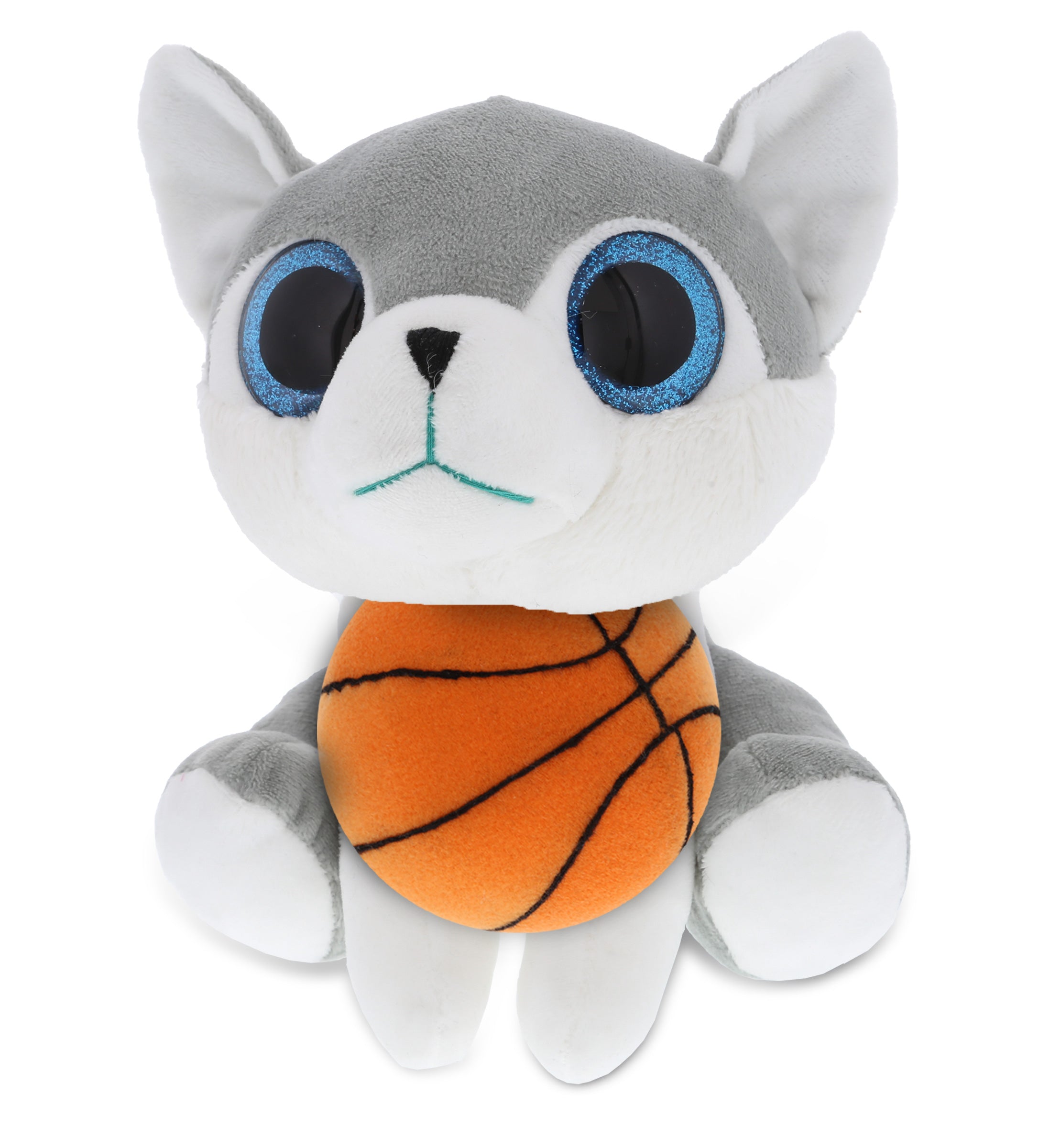 PLUSH BASKETBALL - SPARKLE EYES PLUSH - SMALL WOLF