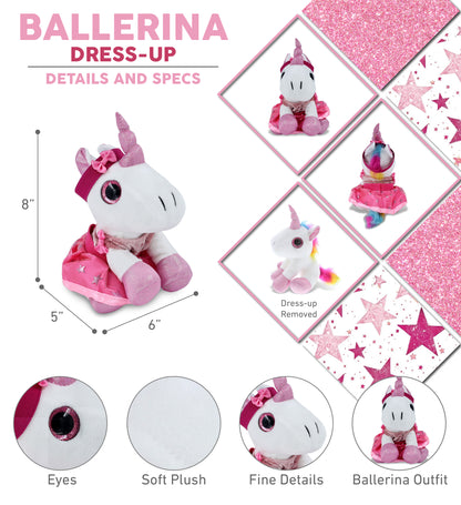 SPARKLE EYES PLUSH - WHITE UNICORN Ballerina