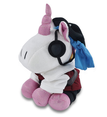 SPARKLE EYES PLUSH - WHITE UNICORN WITH PIRATE DRESS UP