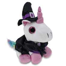 SPARKLE EYES PLUSH - WHITE UNICORN WITH WITCH DRESS UP