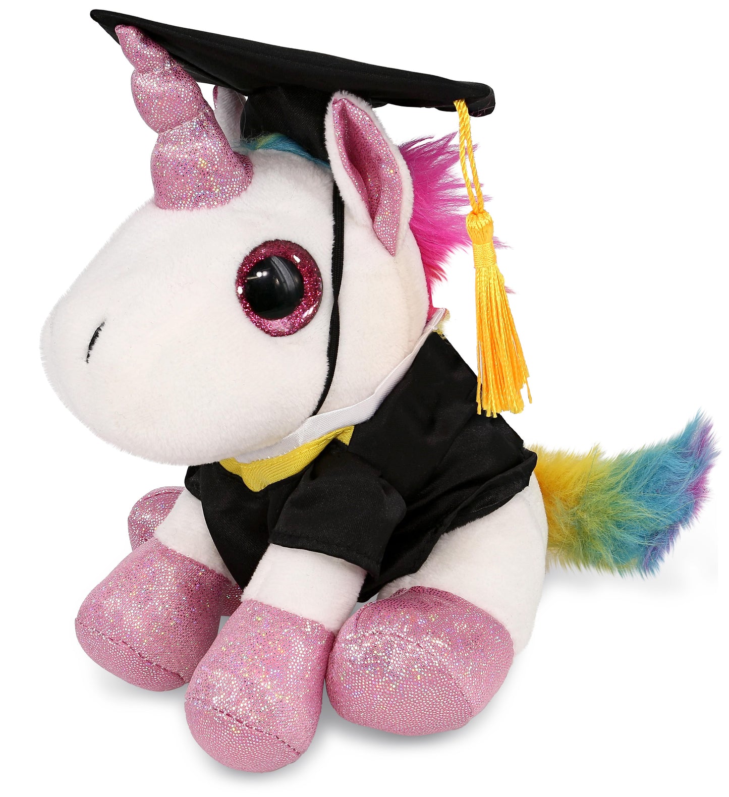 PLUSH GRADUATION - SPARKLE EYES PLUSH - WHITE UNICORN
