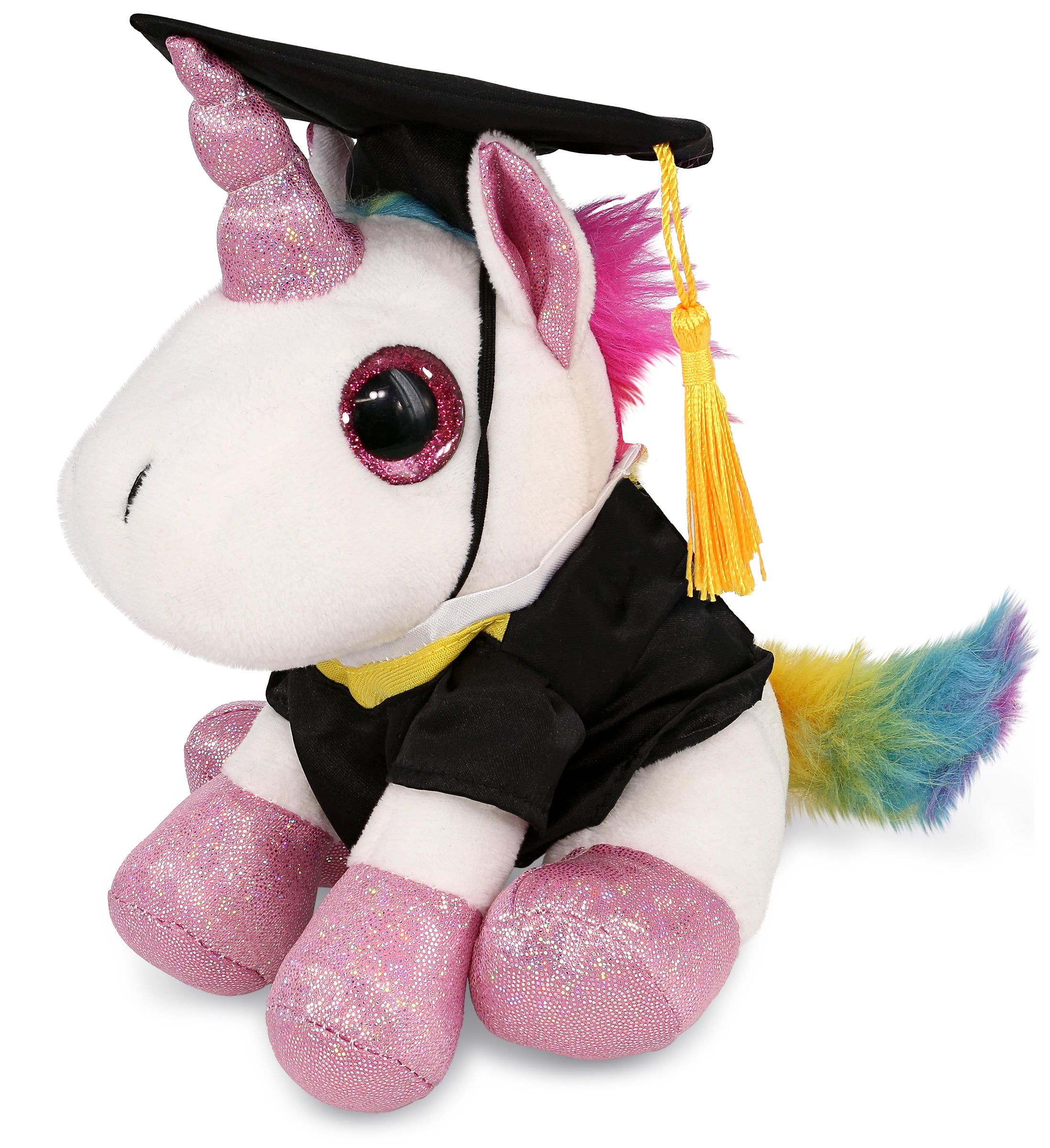 PLUSH GRADUATION - SPARKLE EYES PLUSH - WHITE UNICORN