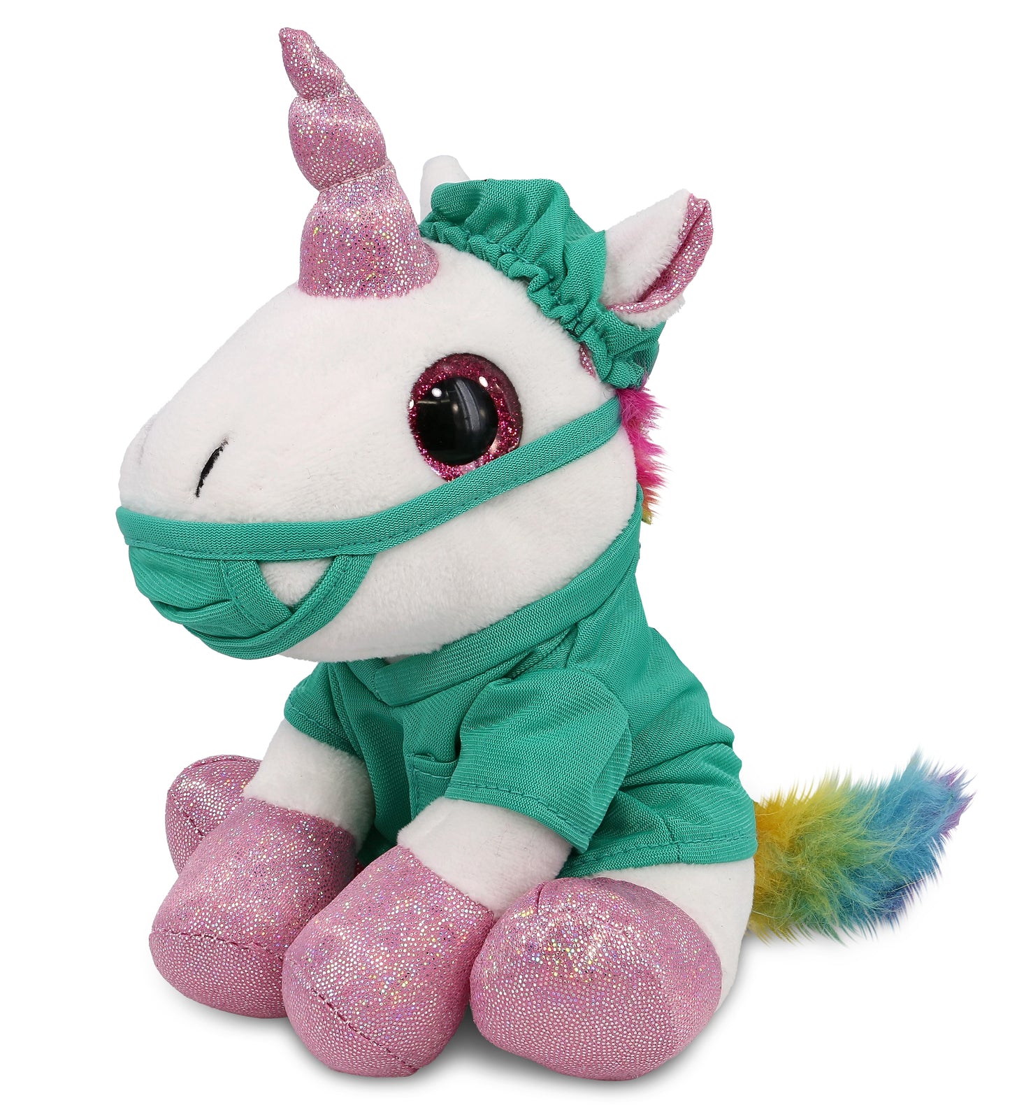 PLUSH DOCTOR - SPARKLE EYES PLUSH - WHITE UNICORN