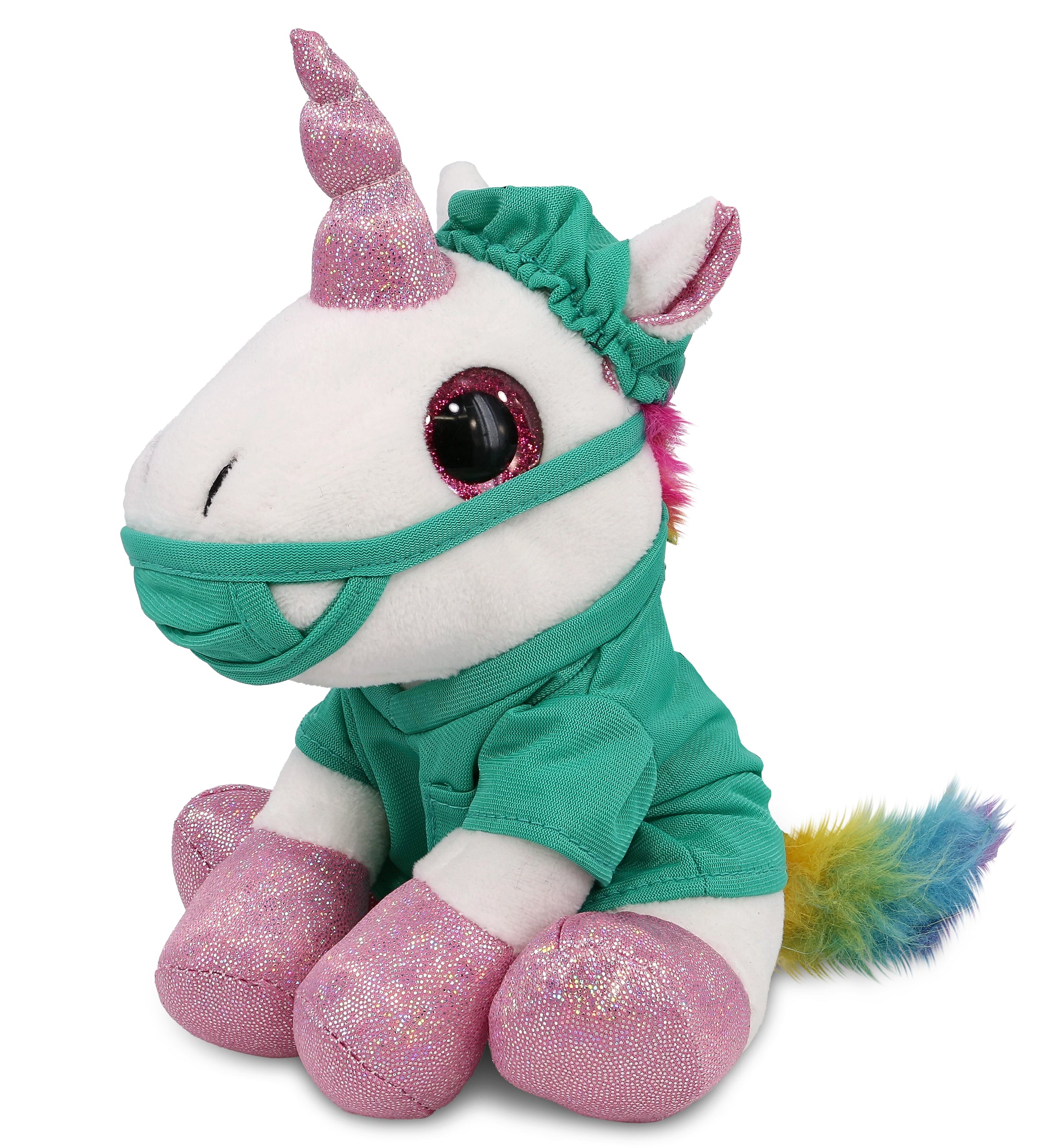PLUSH DOCTOR - SPARKLE EYES PLUSH - WHITE UNICORN