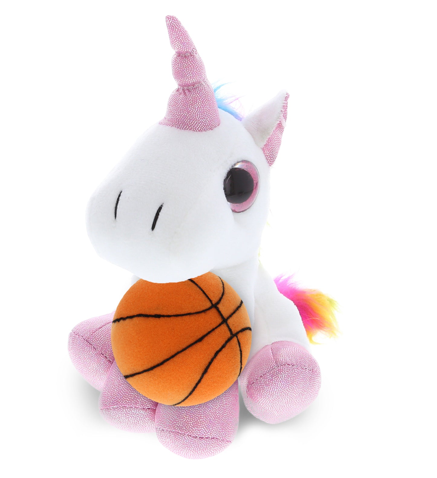 PLUSH BASKETBALL - SPARKLE EYES PLUSH - WHITE UNICORN