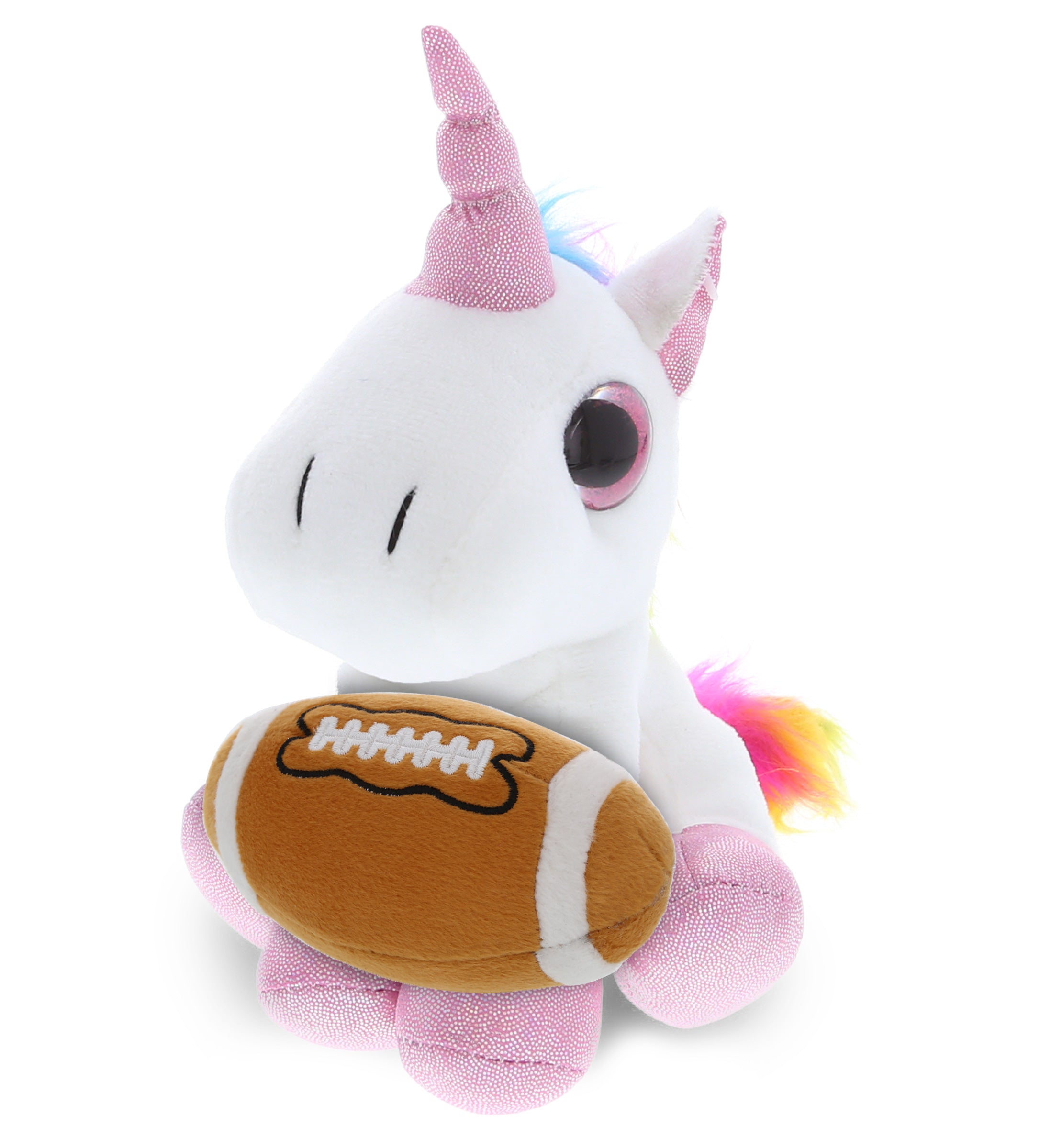 SPARKLE EYES PLUSH - WHITE UNICORN With Football Plush
