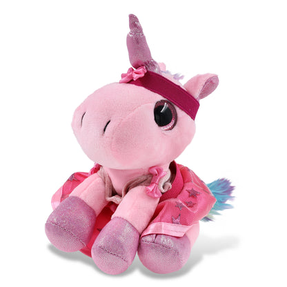 SPARKLE EYES PLUSH - PINK UNICORN WITH BALLERINA DRESS UP