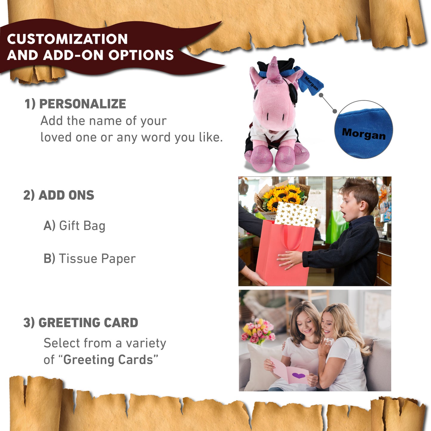 SPARKLE EYES PLUSH - PINK UNICORN PIRATE DRESS UP