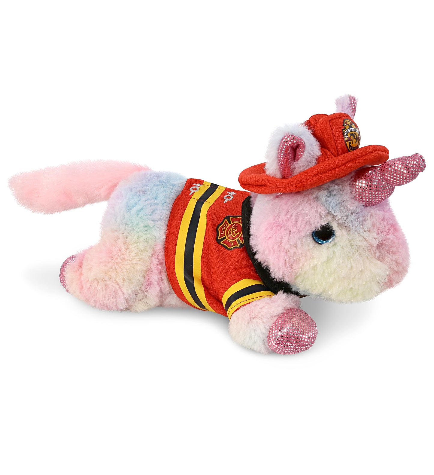 PLUSH FIREMAN - COTTON CANDY PLUSH - SUNDAY RAINBOW UNICORN