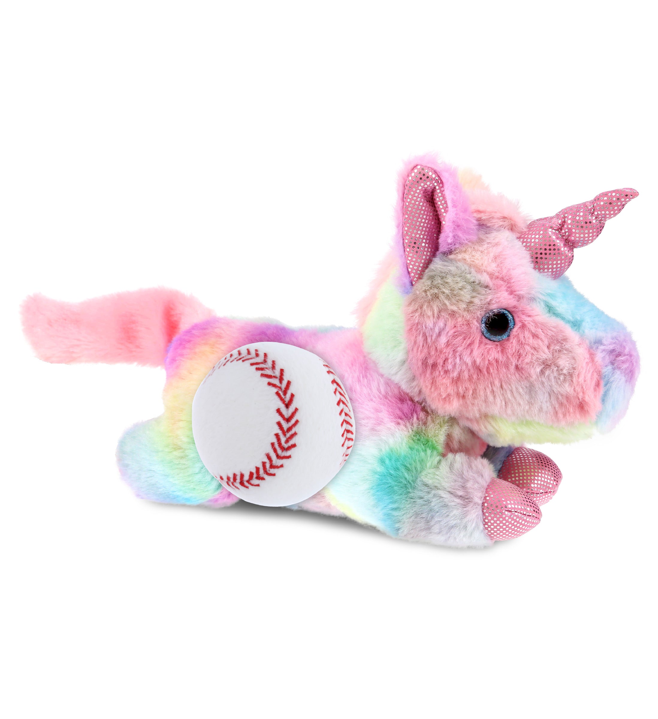 PLUSH BASEBALL - COTTON CANDY PLUSH - SUNDAY RAINBOW UNICORN